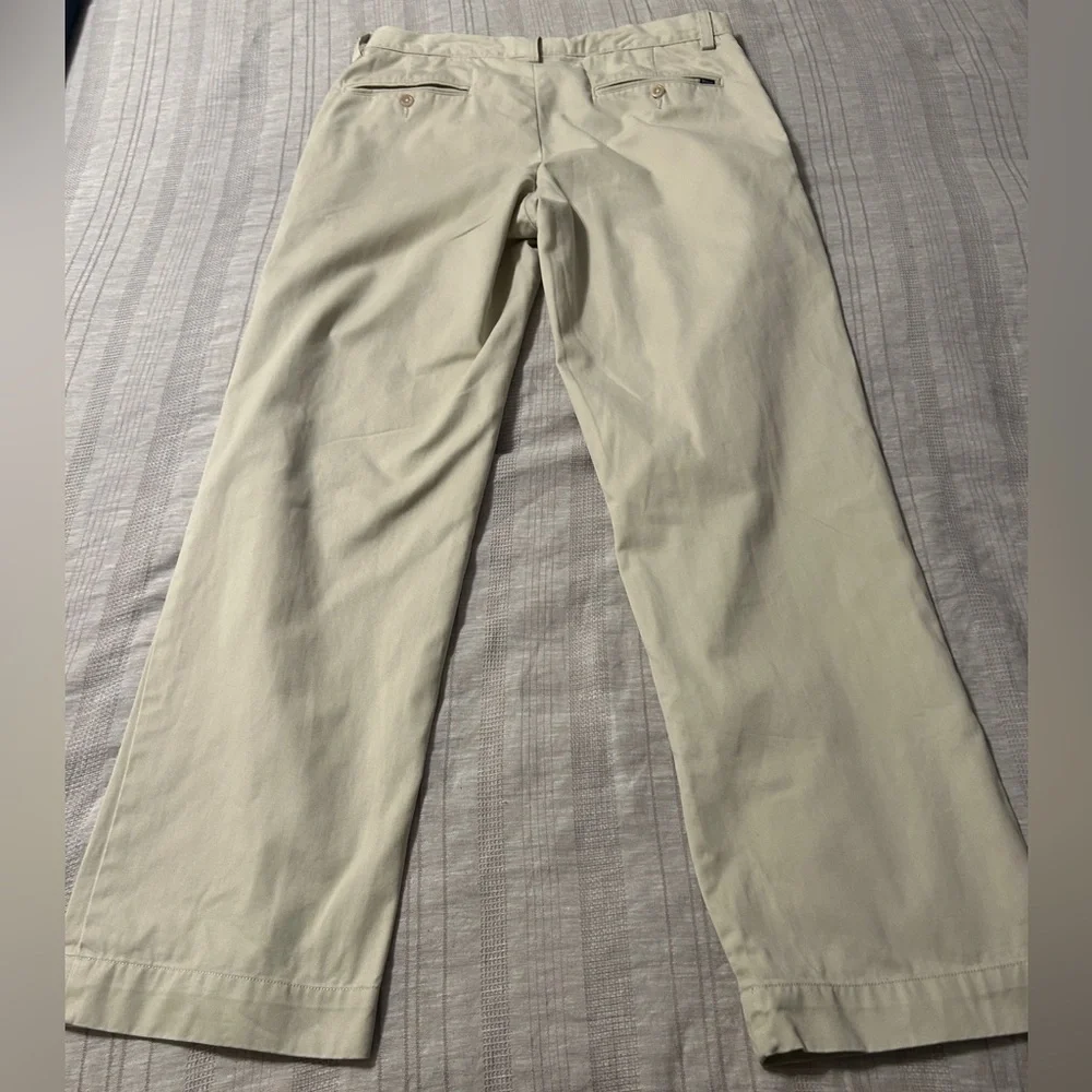 Ralph Lauren Polo Tan Classic Fit Pants Flat Front
